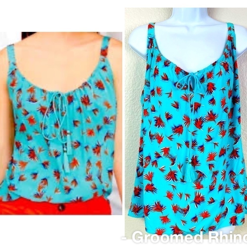 CAbi Tassel Tank Summer Top Size S